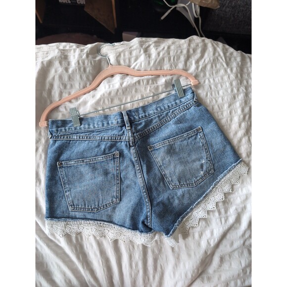 Jean Shorts with lace Free People (27) - Picture 2 of 6